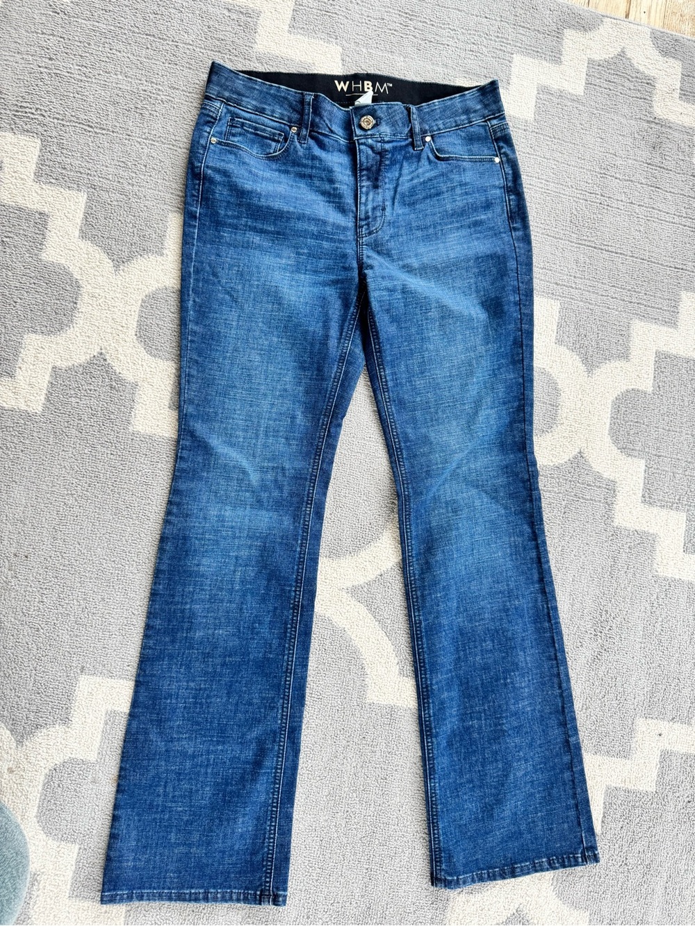 White House Black Market Women's Medium Blue Wide-Leg Jeans